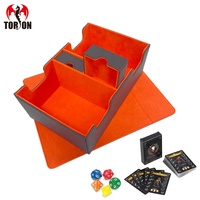Torson 400 + Durable PU Cuir Velours Deck Box Flashcards et pour le stockage du jeu PTCG 2 pièces Boîte à dés pour TCG/ Protector Deck Box