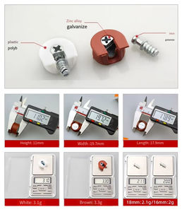 Conectores de Muebles Tres en Uno de Aleación de Zinc y Plástico, Color Blanco, Accesorios de Unión para Gabinetes, Ferretería para el Hogar - Product Image 5