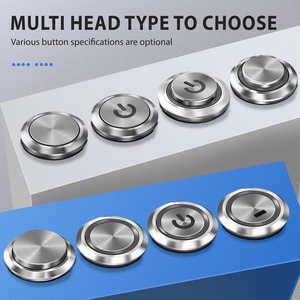 مفتاح ضغط ليزري برمز 22 مم 1NO مقاوم للماء عالي التيار 18 أمبير بموصلات برغي ورأس عالي مع إضاءة LED مطلي بالكروم من النحاس - Product Image 4