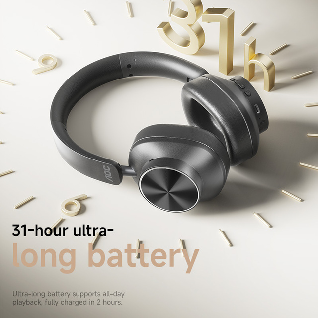 Custom Foldable ANC Wireless Noise Cancelling Over-Ear Headphones with Long Battery Life Stereo Travel Headset Wholesale