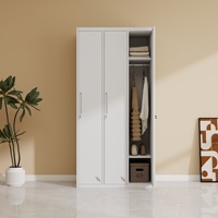 Lemari Baja Modern 3 Pintu Homniture, Perakitan KD, Tahan Lama, Hemat Ruang, Kabinet Penyimpanan untuk Karyawan, Gym, Sekolah, Asrama