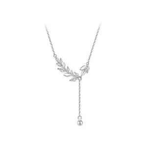 Vendita calda 925 collana pendente in argento Sterling moda intarsiato bianco zircone stella pianeta ciondolo collana per donna