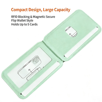Nouveau Porte-cartes Magnétique Mince 2026, Plusieurs Couleurs Disponibles, Charnière Métallique Pliable, Support Téléphone Multi-Angles pour iPhone 12-18 Pro Max