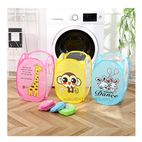 Panier à linge pliable en nylon multicolore en maille respirante pour vêtements sales, rangement des jouets pour bébés, entretien ménager à domicile