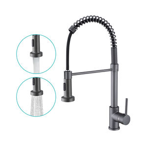 Leelongs 360 <span class=keywords><strong>Robinet</strong></span> Pivotant avec Pulvérisateur à Ressort Pistolet à Eau Chaude-Froide en Métal Acier Inoxydable Mitigeur <span class=keywords><strong>de</strong></span> Cuisine - Product Image 1