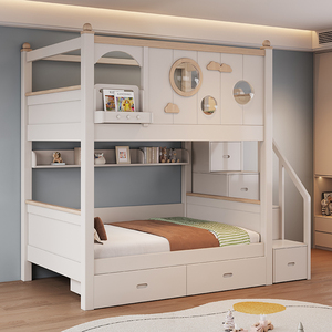 <span class=keywords><strong>Letto</strong></span> <span class=keywords><strong>a</strong></span> castello di Design moderno con scaletta scorrevole ed elementi decorativi per le camere dei bambini - Product Image 4