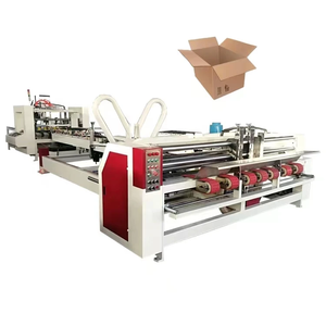 QZD milieuvriendelijke hoogwaardige elektrische automatische hete lijm vouwmachine voor het maken van golfkarton - Product Image 1