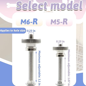 Tornillo Métrico de Rosca Fina Ajustable, Galvanizado en Zinc, con Rueda Dentada, Fijación Metálica para Expansión de Orificios y Montaje Seguro - Product Image 2