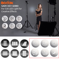 Godox Set GOBO fotografi SA-09 aksesori untuk lampu Video LED fokus Godox S30
