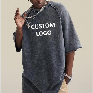 เสื้อยืดคอกลมแขนสั้นทรงหลวมสไตล์วินเทจสำหรับผู้ชาย ผ้าฝ้าย 100% ซักแล้ว ระบายอากาศได้ดี ป้องกันรอยยับ เป็นมิตรกับสิ่งแวดล้อม น้ำหนัก 320 กรัม - Product Image 3