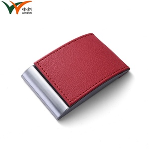 Tarjetero Personalizado de Cuero y Aluminio para Tarjetas de Presentación, para Hombre y Mujer - Product Image 2