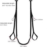 Ensemble de balançoire SM pour couples - Support réglable pour poids lourds en cuir PU et tissu, jouet sexuel pour adultes avec sangle