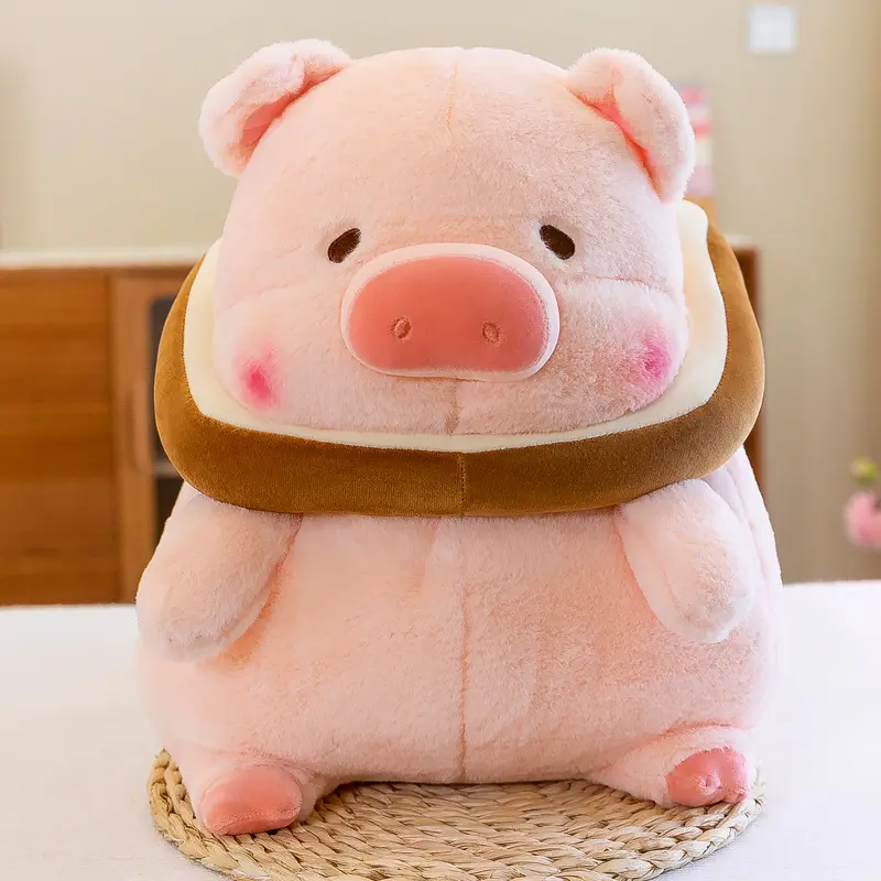 Coazy dessin animé gros cochon peluche oreillers décoratifs jouets de coucher mignon en peluche cochon rose animaux en peluche