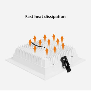 ALLWAY alto brillo cuadrado empotrable interior hogar Oficina Hotel proyecto 12W 18W 25W SMD Led Downlight - Product Image 5