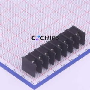 WJ25C-B-7.62-8P Barrier Terminal Block Through hole Component (THT),P=7.62mm Connector Two Sides 7.62mm 1x8P Straight Pin - Product Image 1