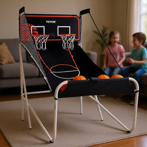 Juego de Baloncesto Arcade DB Plegable de 80 x 54 x 81 Pulgadas, Doble Tiro, Deportivo para el Hogar, con 5 Balones para Jugar en Interiores - Product Image 2