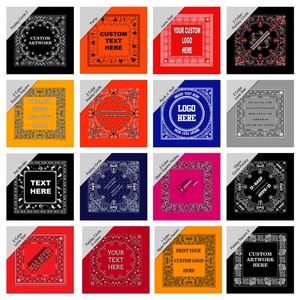 Bandana noir coloré personnalisé, imprimé numériquement, couvre-chef sportif 55x55cm, tissu toutes saisons, design personnalisé imprimé - Product Image 6
