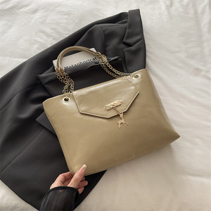 Marque de luxe femmes sacs de messager en <span class=keywords><strong>cuir</strong></span> PU <span class=keywords><strong>souple</strong></span> marron daim fourre-tout à main boucle en or femmes sacs à bandoulière dame tendance cartable - Product Image 4