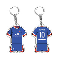 Série complète de porte-clés en acrylique de stars du football, Messi, Ronaldo, Neymar, porte-clés pour fans, souvenirs de football, cadeau en gros