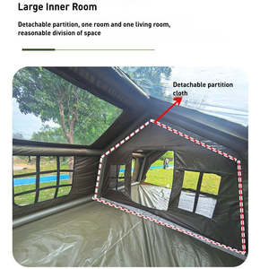 Luxury Portable <b>Waterproof</b> Oxford Air <b>Tent</b> for Outdoor Camping Double Layer PVC Floor Four-Season Use Easy Setup Water-Resistant - Product Image 4