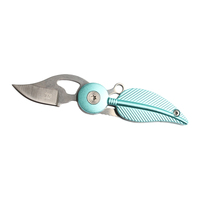 Couteau de poche pliant miniature en forme de feuille, personnalisé en usine, avec manche en aluminium et lame en acier inoxydable, outil EDC pour le camping, la randonnée et les cadeaux.