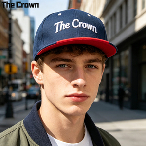 Custom Logo 6 Panel Two Tone <b>Flat</b> Brim Cap Wholesale Bulk 3D Puff Embroidery <b>Hat</b> Manufacturer - Product Image 1