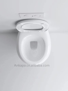 Baño colgado en la pared inodoro <span class=keywords><strong>UF</strong></span> cubierta cisterna oculta inodoro forma de huevo montado en la pared inodoro de cerámica - Product Image 4