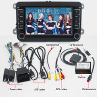 Écran tactile HD de 7 pouces, navigateur GPS de voiture, autoradio, lecteur DVD, Navigation GPS, navigateur GPS universel avec Carplay pour VW