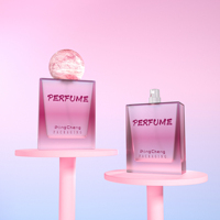 Vaporisateur de parfum plat coloré personnalisé OEM 30ml 50ml bouteille en verre 100ml flacon de parfum carré rectangulaire avec bouchon à boule