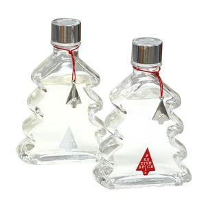 Diffuseur d'arômes en verre pour sapin de Noël avec bouchon argenté et breloque étoile, parfum d'ambiance pour la maison - Product Image 6