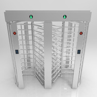 Torniquete de Doble Carril de Alta Seguridad con Control de Acceso por Tarjeta RFID, Acero Inoxidable, Protección IP65, Anti-Embestidares