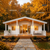 Maison conteneur modulaire préfabriquée personnalisable de 20 pieds à installation rapide, mobile et extensible à double aile