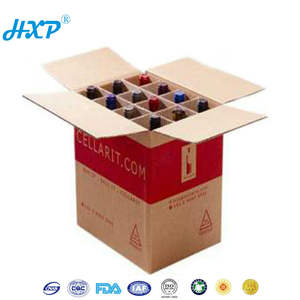 3-strato <span class=keywords><strong>B</strong></span>-flauto Flexo scatola di imballaggio di vino carta Kraft ondulata con goffratura campione libero - Product Image 3