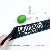 Tapis de bar personnalisé en PVC promotionnel, tapis de bar antidérapant avec drainage, tapis anti-gouttes pour bar/pub
