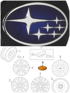 Für Subaru Wheel Center Cap Naben abdeckung Forester Legacy WRX Outback 28821 VA0001 - Product Image 6