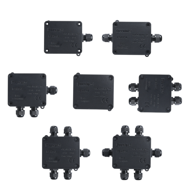 Custom Outdoor Waterproof Cable Junction Box Ip68 Electronic Case Enclosure FSH714 Connection Junction Box