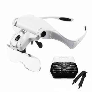 Lupa Digital Ajustable Montada EN LA Cabeza con Luz LED, Marco Acrílico de Metal, Lente de Cristal para Lectura, Lupa de Objetos Pequeños - Product Image 1
