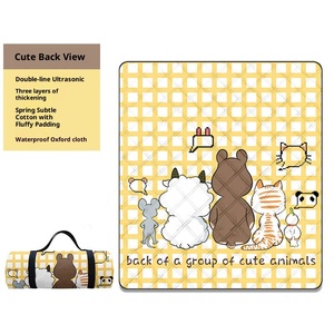 두껍고 부드러운 친환경 경량 내구성 방습 피크닉 매트 스프링 원사 + 80% 면 + 옥스포드 천 캠핑용 - Product Image 2