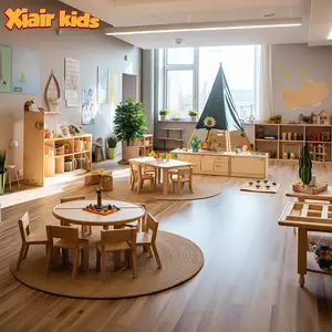Xiair Hot Sale Montessori Preschool Kindergarten Furniture Set For Classroom Set Up Interior Design Nursery Day Care Furniture