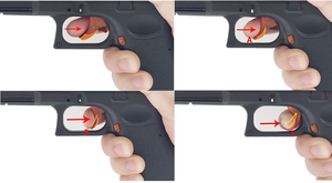 Entrenador láser <span class=keywords><strong>de</strong></span> acero estilo G17, accesorio educativo <span class=keywords><strong>de</strong></span> tiro escolar al aire libre para práctica <span class=keywords><strong>de</strong></span> fuego seco - Product Image 6