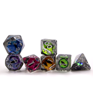 High Quality NEW <strong>Polyhedral</strong> Dragon Eye Rainbow Color <strong>Dice</strong> 7pcs Set <strong>Standard</strong> <strong>Size</strong> in Stock - Product Image 1