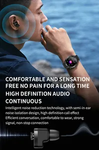 T95 Smart Watches 2 In 1 HIFI Earbuds SmartWatch With Speaker Tracker Music Heart Rate Monitor Man Sports Watch