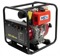 Groupe électrogène diesel de soudage 24V 50Hz à châssis ouvert, refroidissement par eau, démarrage par lanceur, pour applications de construction, marine, pétrole, gaz et mines