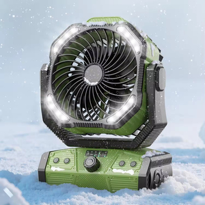 Ventilateur de Camping Rechargeable d'Extérieur 20000mAh Ventilateur de Bureau Électrique Rafraîchissant avec Lumière LED Ventilateur Solaire Portable d'Extérieur pour la Pêche et la Randonnée - Product Image 1