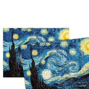 एचवाई टॉयज पहेली विश्व प्रसिद्ध पेंटिंग वान गाग पहेली के 150 टुकड़े 14 साल और उससे अधिक उम्र के वयस्क चित्र फ्रेम जीआईएफ के साथ
