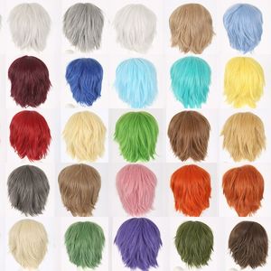 Nuova Parrucca Sintetica Corta per Cosplay 60CM Multicolore Voluminosa e Soffice Ispirata a Mantide-Lupo e Volpe, Capelli Stratificati per Feste Anime - Product Image 6