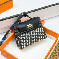 Petit Portefeuille de Luxe en Cuir PU, Porte-Monnaie, Étui pour Écouteurs Airpods, Pochette Designer, Pendentif, Porte-clés, Cadeau Cartoon