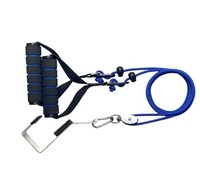 Set de Poleas para Ejercicio sobre Puerta - Diseño Desmontable - Capacidad de 20 kg - Metal Cromado Resistente - Asas Acolchadas Cómodas para Terapia