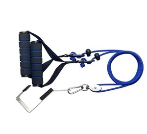 Set de Poleas para Ejercicio sobre Puerta - Diseño Desmontable - Capacidad de 20 kg - Metal Cromado Resistente - Asas Acolchadas Cómodas para Terapia - Product Image 2
