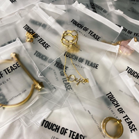 Sacs à fermeture éclair en PVC transparent/givré avec logo personnalisé pour l'emballage de bijoux et de montres, recyclables, tailles et couleurs personnalisables